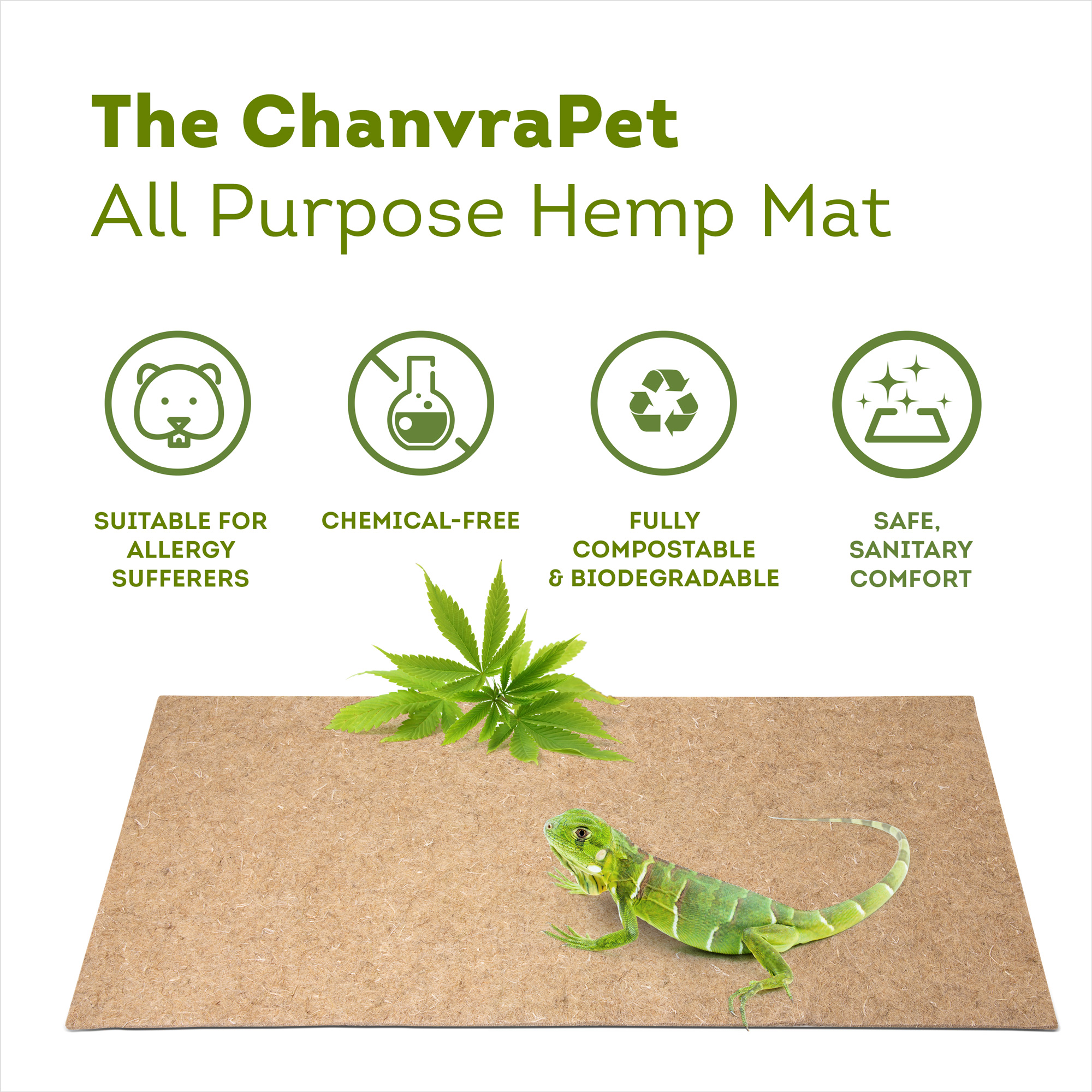 Chanvra Pet Hemp Mat Dimensional Infographic